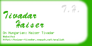 tivadar haiser business card